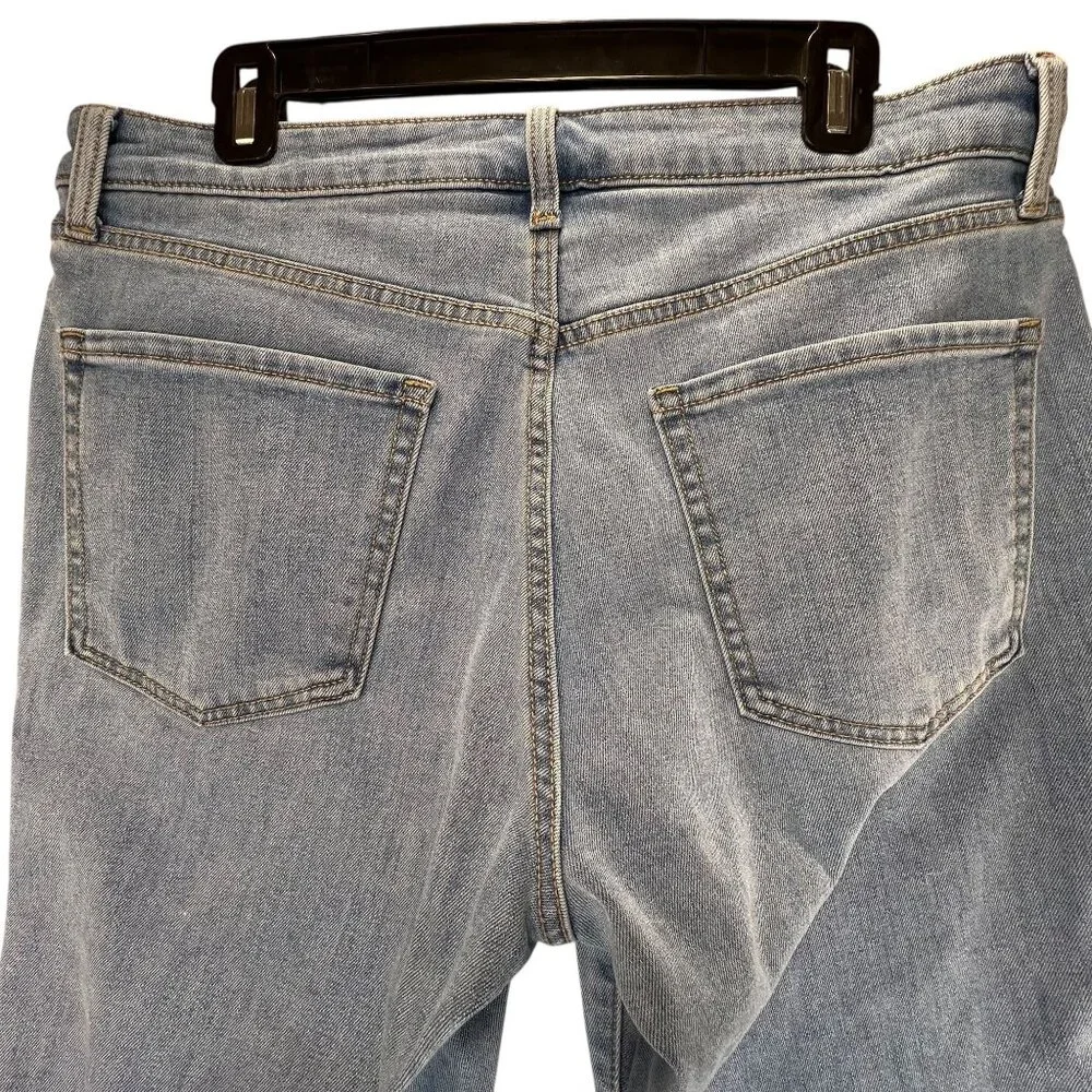Old Navy High Rise OG Straight Jeans Size 12 Light Wash Denim Stretch Womens - Picture 7 of 12